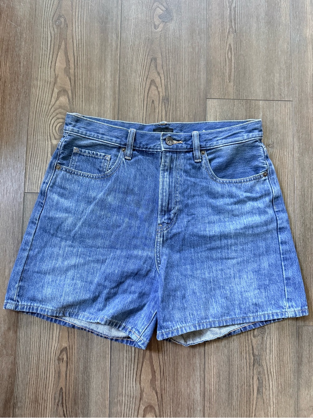 Uniqlo Mid-Rise Blue Denim Shorts